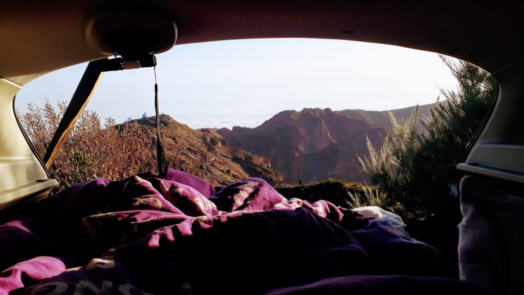 ...und nochmal kurz ins Bett kuscheln, um die Aussicht zu genießen