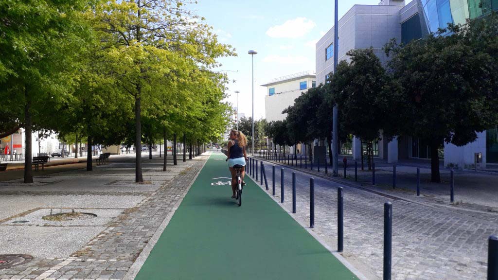 Bike path in the Parque das Nações