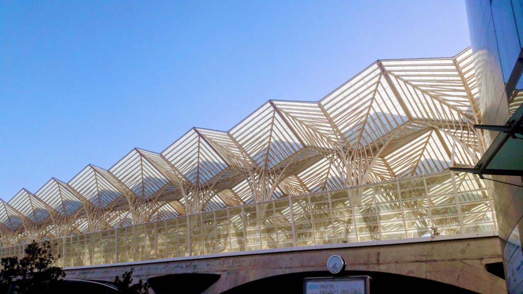 Glass roof of the Estação do Oriente