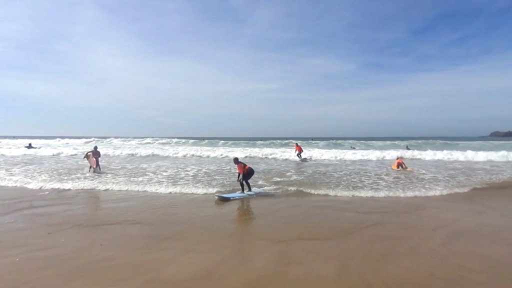 Bigger and smaller successes while learning surfing