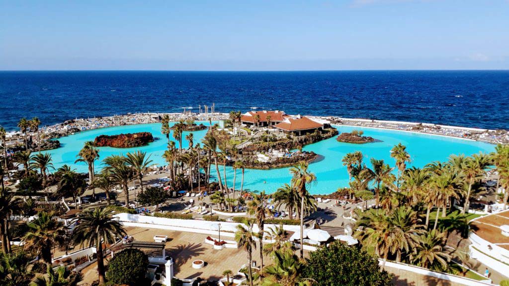 Seawater swimming pool Lago Martiánez in Puerto de la Cruz