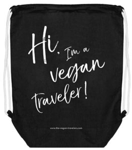 Gymbag "Hi, I'm a vegan traveler!"