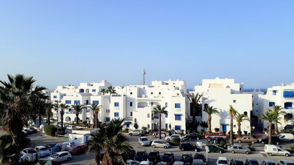 Häuser in Monastir Marina, dem modernen Hafengebiet von Monastir