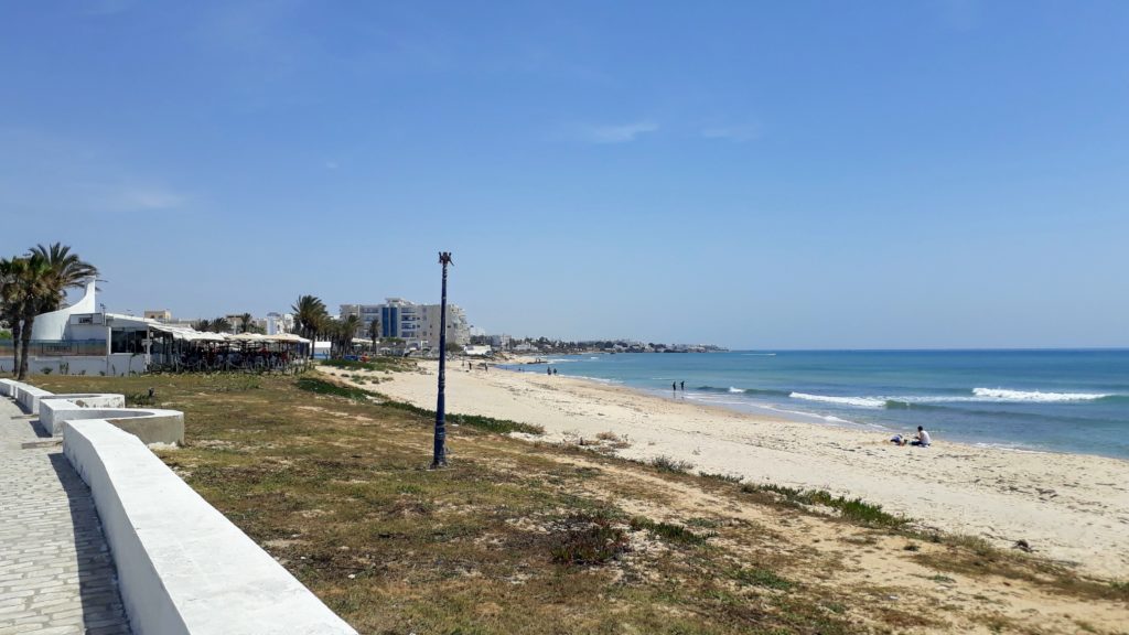 Strand der Zone Touristique Hammamet Nord