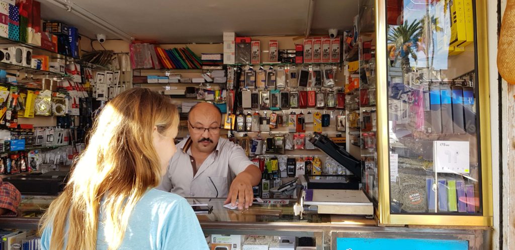 SIM-Karten-Kiosk in Marokko