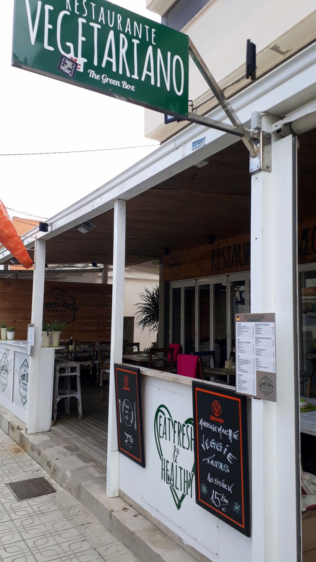 The Green Box, vegetarisches Restaurant in Cala Ratjada, Mallorca