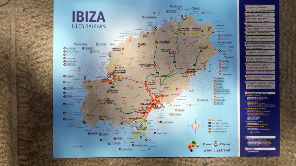 Karte von Ibiza