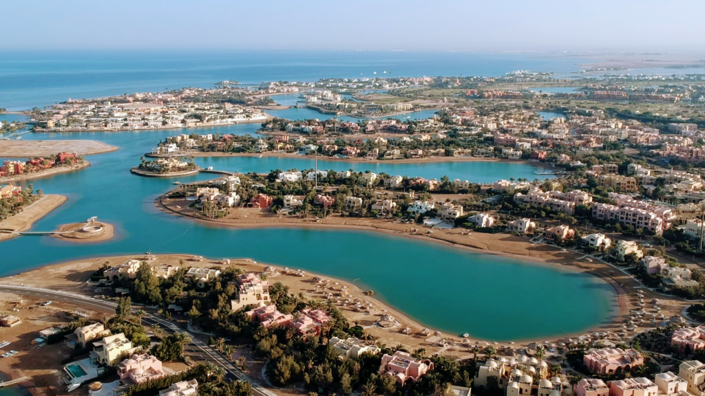 Lagunenstadt El Gouna von oben