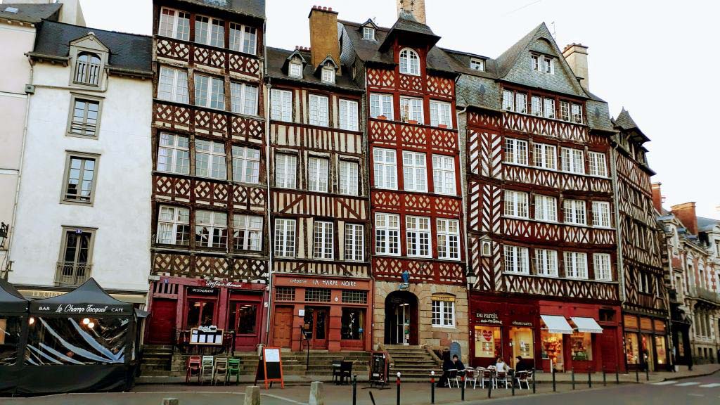 Half-timbered houses in Rennes