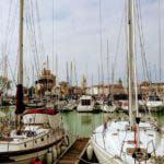 The old harbor (Le Vieux Port) of La Rochelle with the three towers