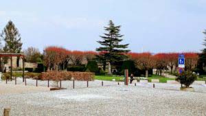 Castle garden in Pons