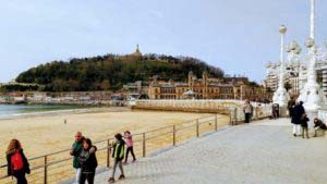Promenade of the city beach Playa de La Concha