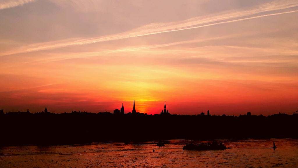 Sunset over Bordeaux