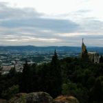 View of the Santuário da Penha from the Serra da Penha or Monte de Santa Catarina