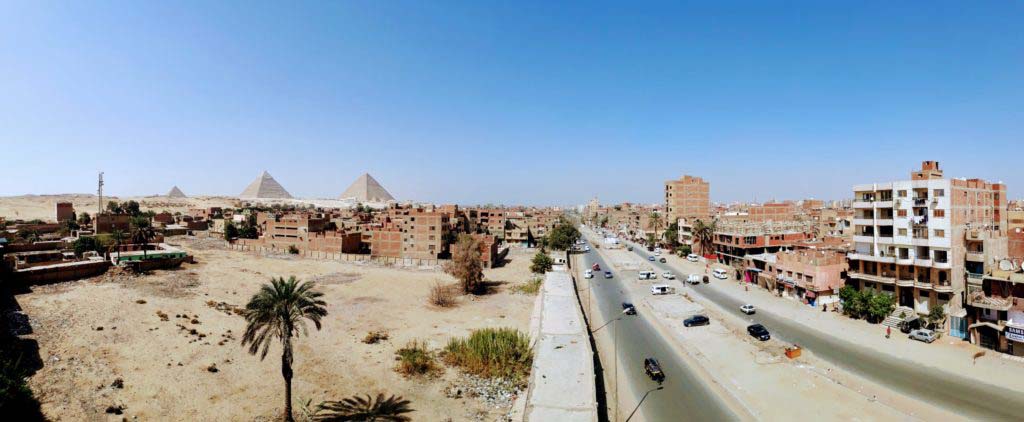 View from the rooftop of the Pyramids Inn Motel