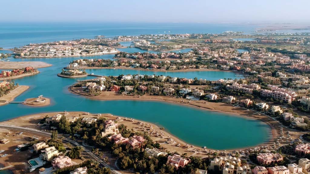 City of lagoons El Gouna from above