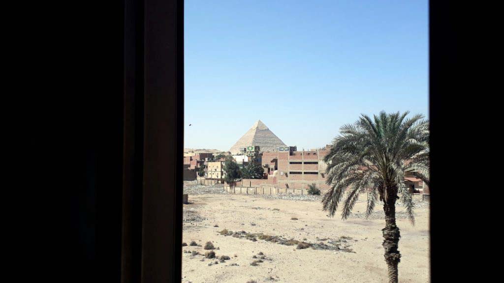 View from the window at Pyramids Inn Motel