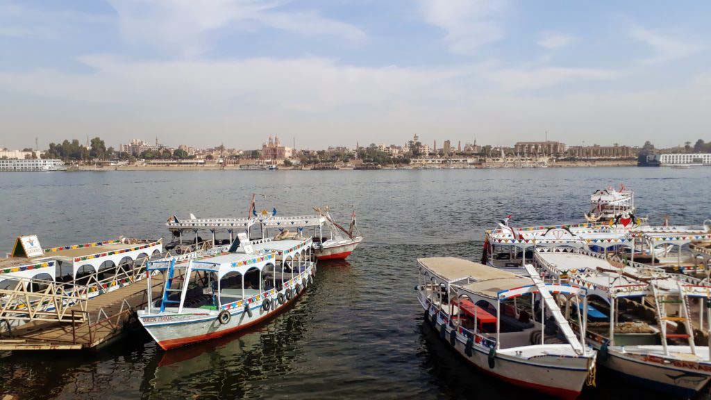 Feluccas on the Nile at Luxor