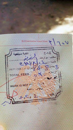 Extended visa in the passport
