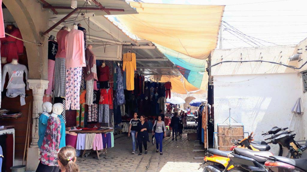 Souk (Arab bazaar) in the old town of Sousse