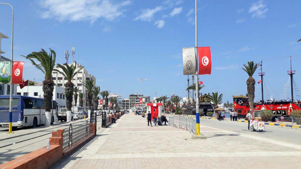 Harbor promenade in Sousse