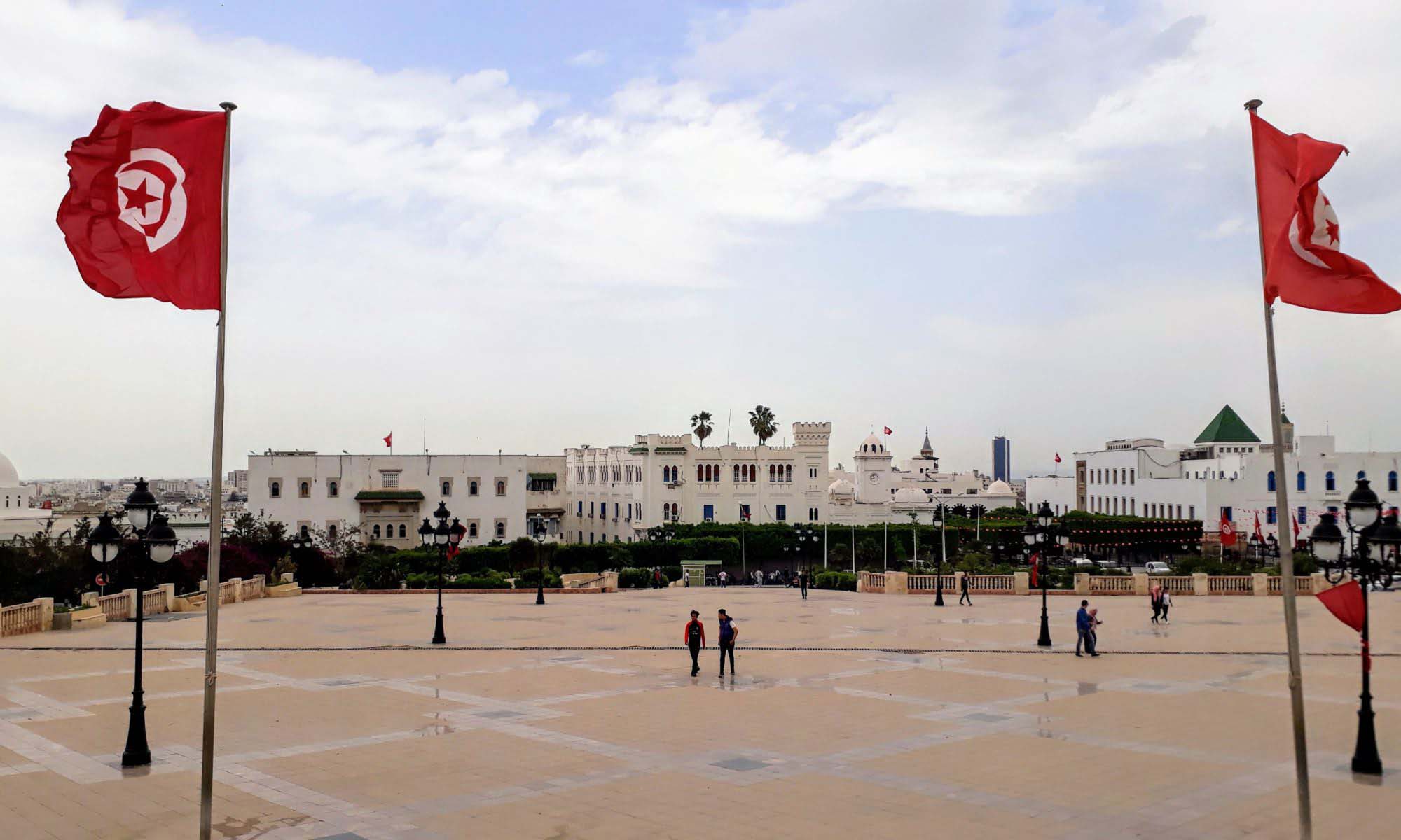 Tunis: View from the Place du Gouvernement to the medina