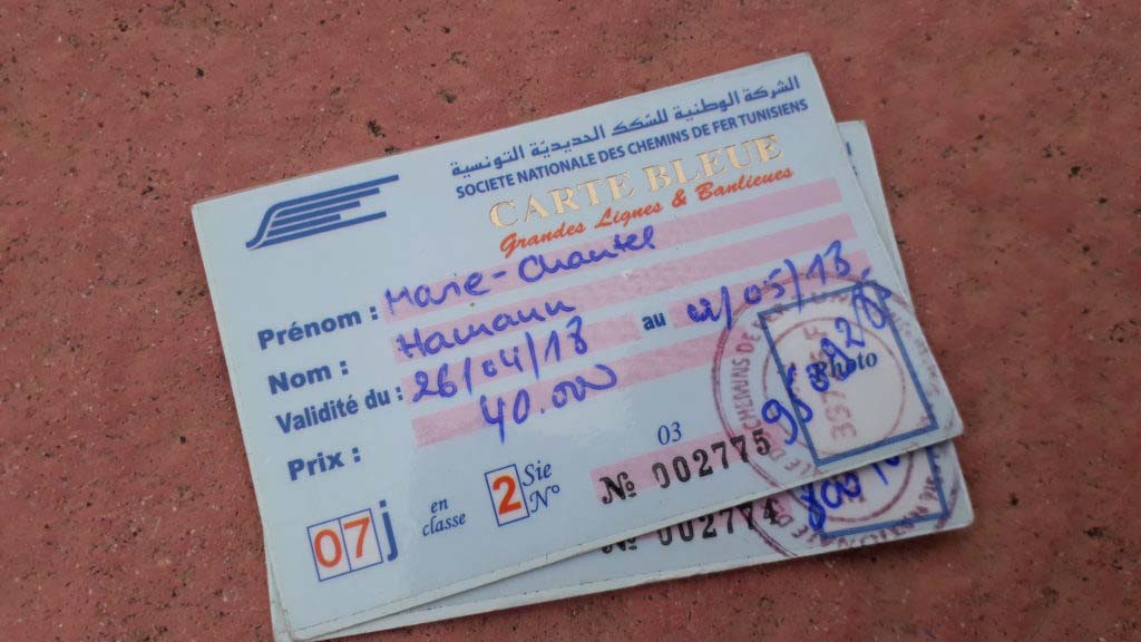 Carte Bleue: The "flat rate" for train travel in Tunisia