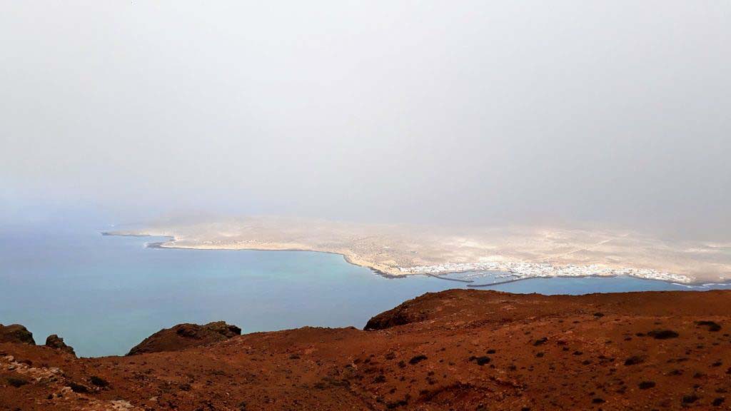 View of Lanzarote's northern neighboring island: La Graciosa