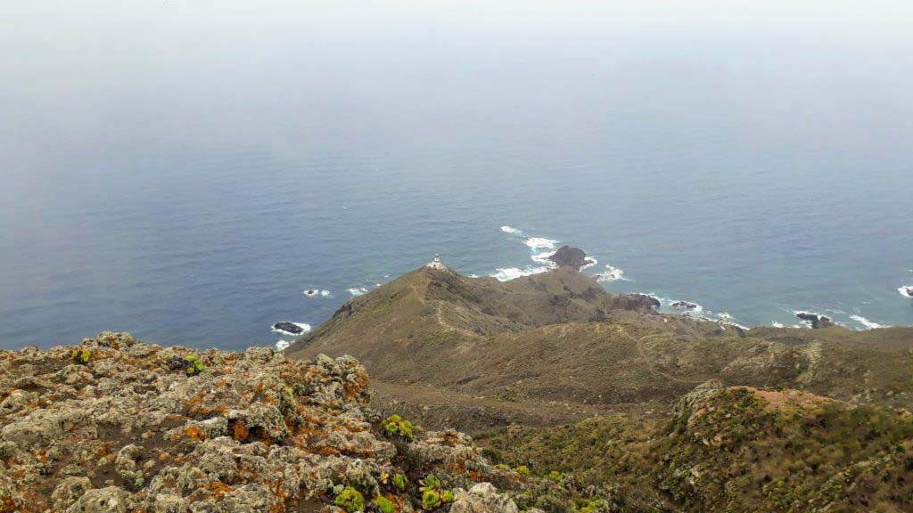 View of the Faro de Anaga from afar