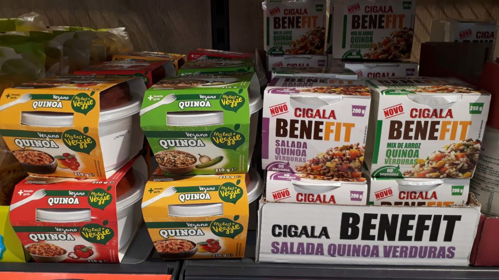 Various vegan quinoa salads