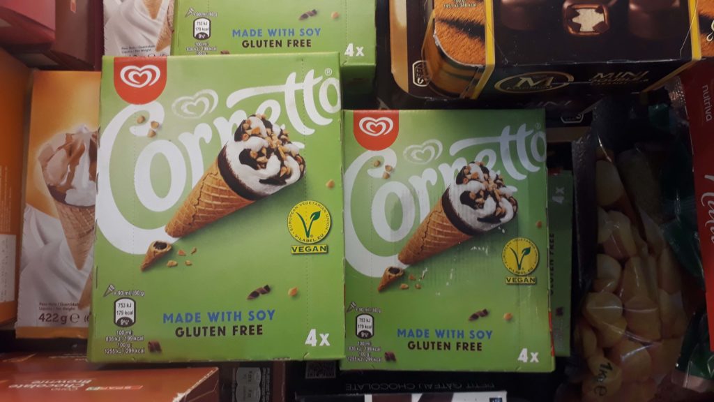 Vegan and gluten-free Cornetto ice cream