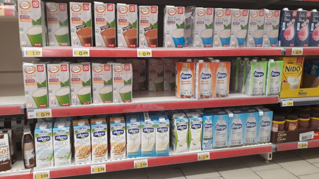 Plant milk selection: not the biggest, but sufficient