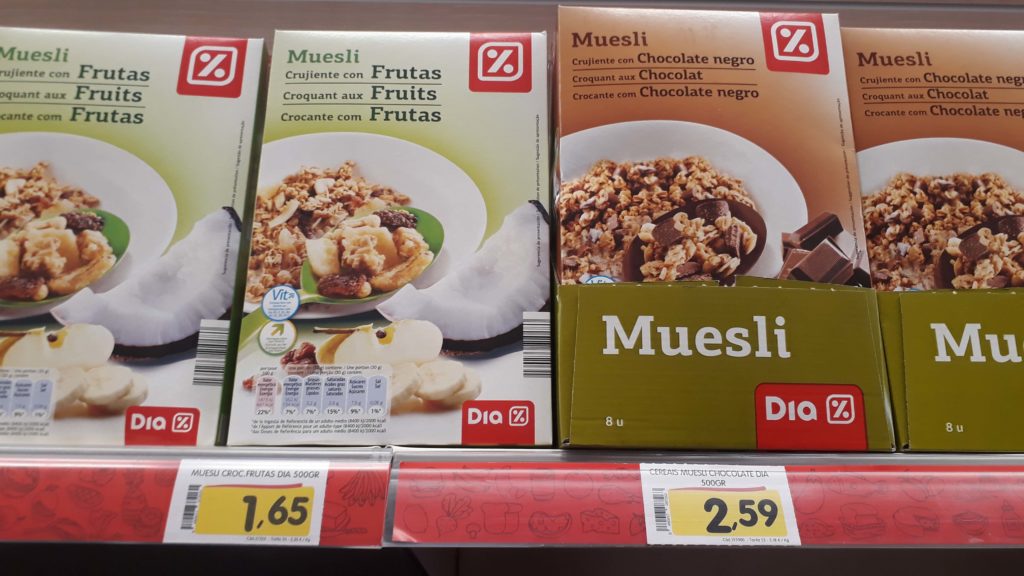 Vegan muesli from Minipreço