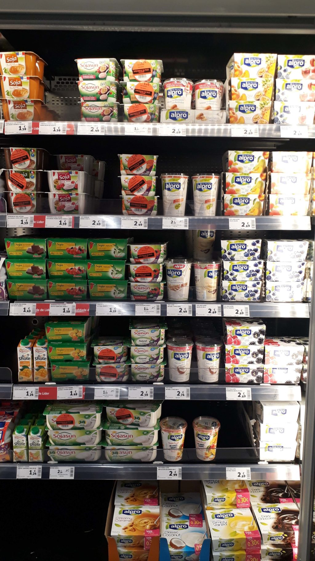 Selection of veggie yogurts