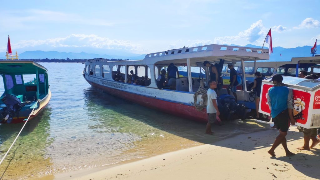 Public shuttle boat between the Gili Islands