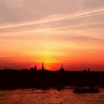 Puesta de sol sobre Burdeos