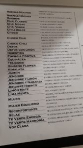 Selección de té en A Factoría Verde
