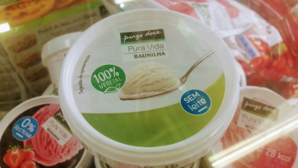 Helado de vainilla vegano de Pingo Doce