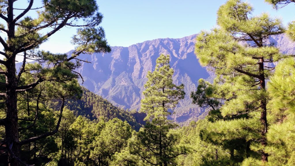 Vista al cráter Caldera de Taburiente