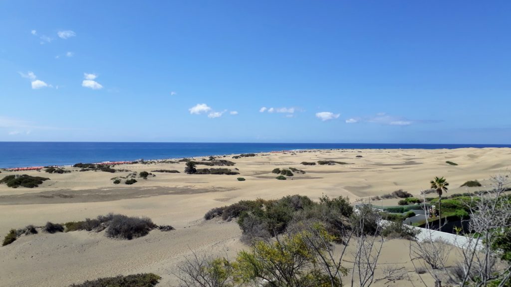 Vista sobre las Dunas de Maspalomas al Atlántico