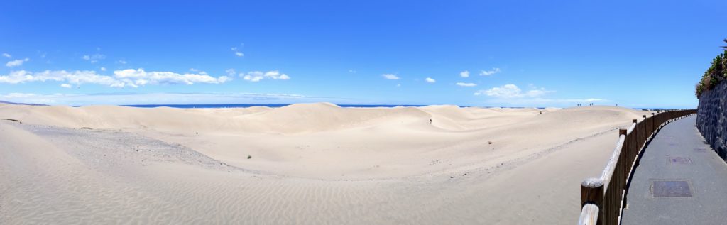 Panorama de las Dunas de Maspalmos en Gran Canaria