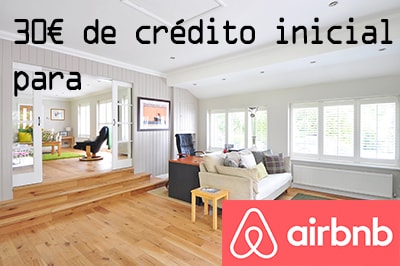 30€ de crédito inicial para airbnb